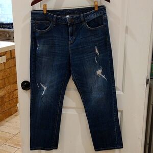 Jennifer Lopez Boyfriend Jeans Size 10 Medium Distressed Wash